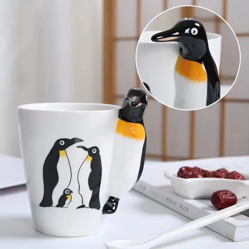 3D Stereoscopic Animal Ceramic Coffee Cup Office Afternoon Tea Mug Breakfast Milk Mug Home Decoration Dinosaur Shape Water Cup