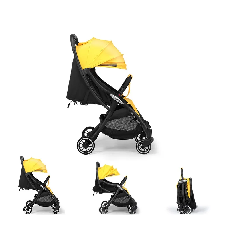 stroller baby 4 in 1 coolmum baby stroller is light and one-key to collect the newborn baby can sit and lie down stroller