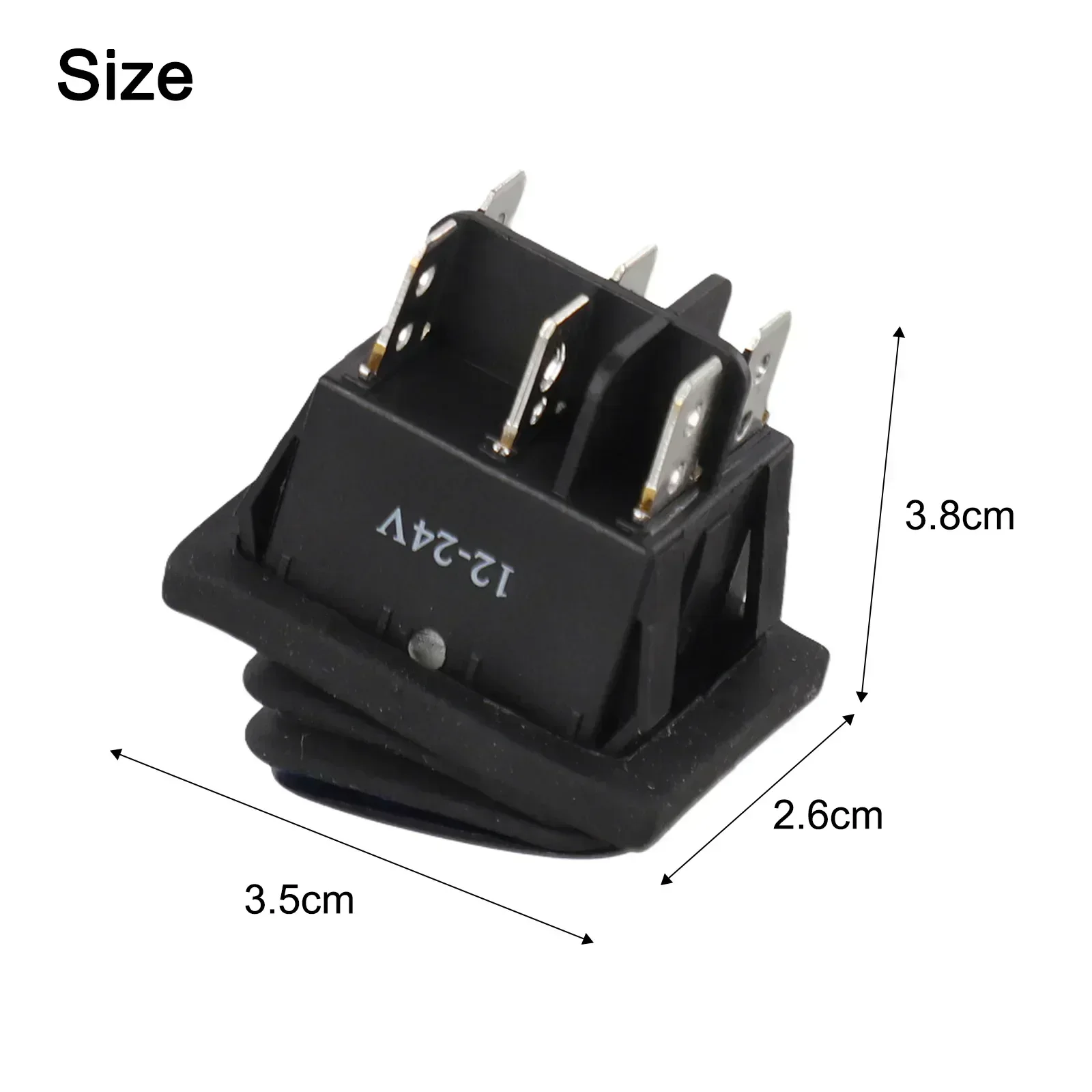 

12V 15A Switch 3 Position Switch Power Control 6 Pin Terminals Easy Wiring Momentary Action Reliable Construction