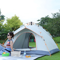 Wholesale High Quality Outdoor Camping Folding PU Coating Waterproof Tent Waterproof 3-4 Person