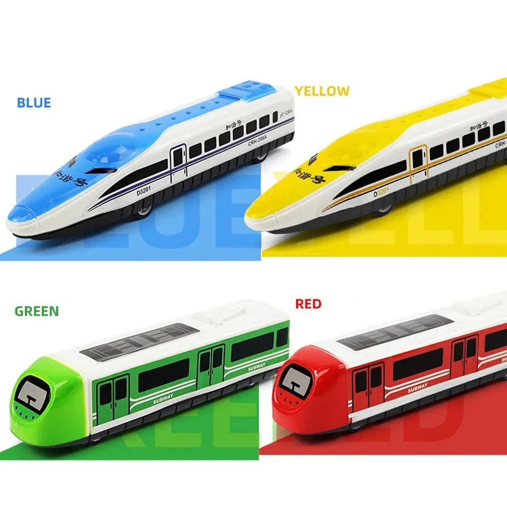 Treno da tirare indietro ad alta velocità Treno colorato educativo Modello di simulazione Veicolo in miniatura Modello di treno Giocattolo Decorazione del desktop