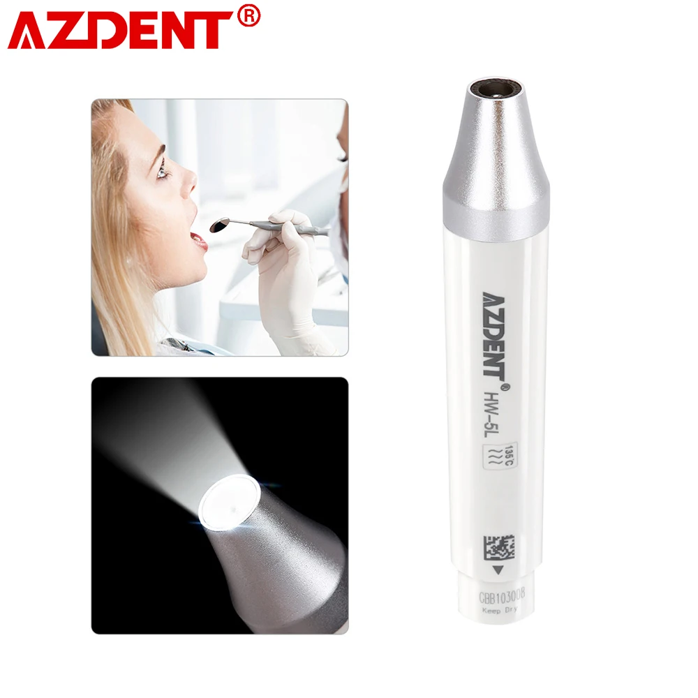 AZDENT Dental LED Light Ultrasonic Piezo Scaler Handpiece Detachable Fit For Woodpecker EMS VRN Scaling Tips PH-1 Dentist Tools