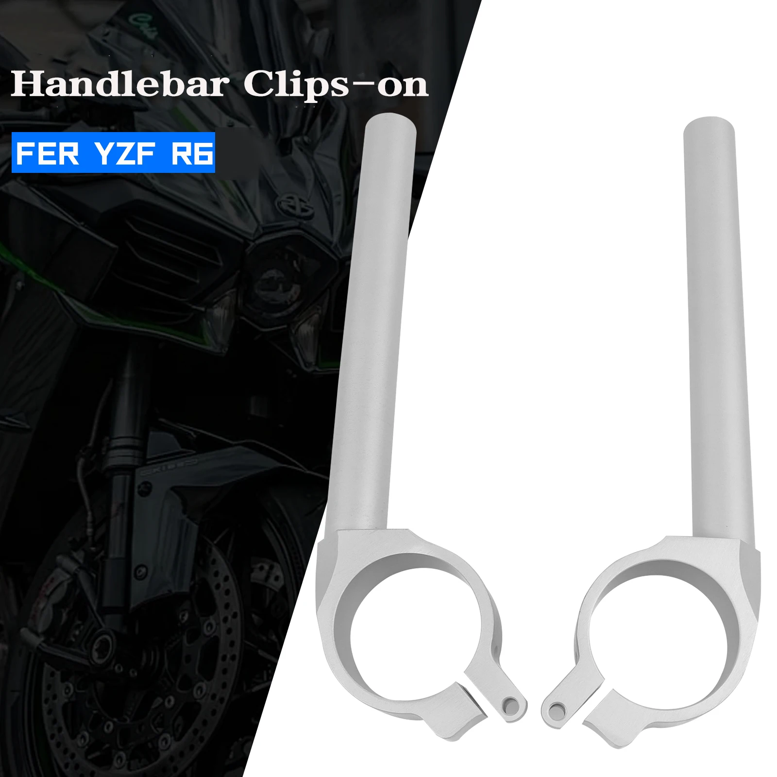 For Yamaha YZFR6 YZF-R6 YZF R6 2006-2016 2015 2014 50mm Fork Tube Riser Clip-On Handlebars Clip Ons Motorcycle Handle Bar Grips