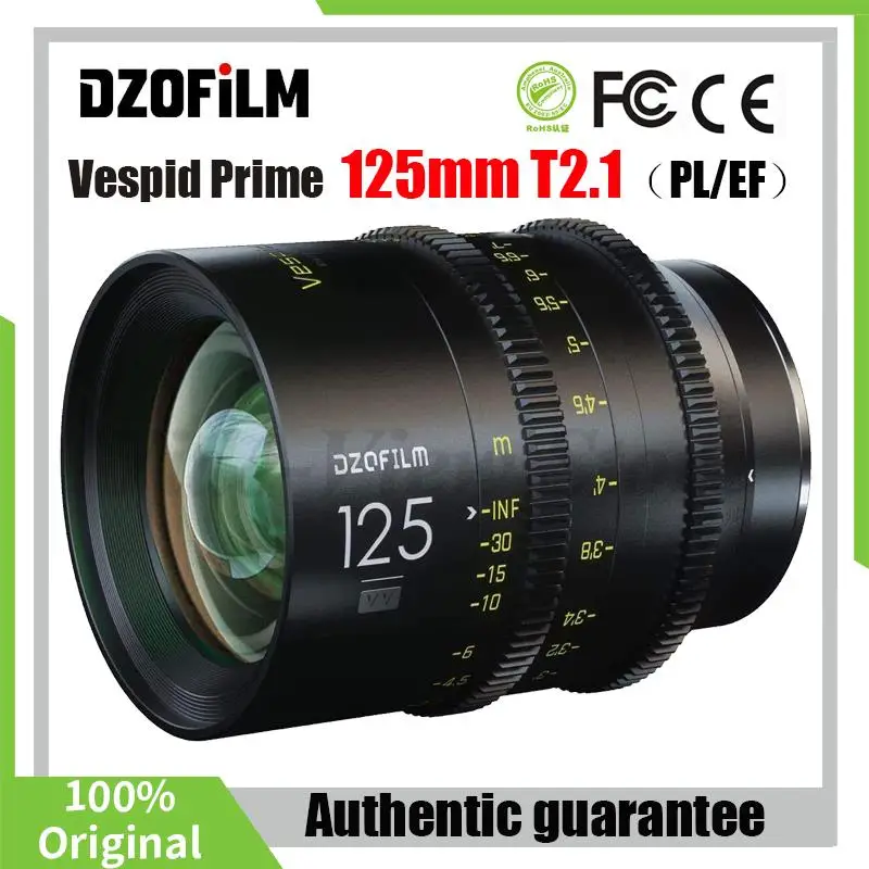 

DZOFilm VESPID PRIME 125mm T2.1 Cine Lens FOR PL or EF Mount for Photographer Cinema Camera Lens for Film Shooting