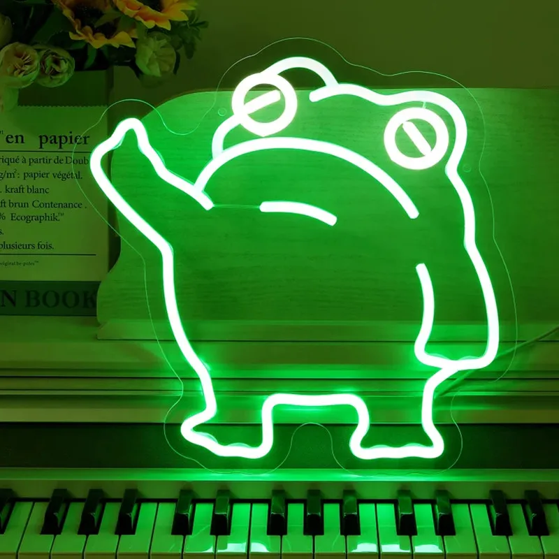 

Frog Neon Signs for Room Decor, USB port Led Neon LIght for Game Room Man Cave Bedroom Bar Decor Wall Art, Birthday Gift