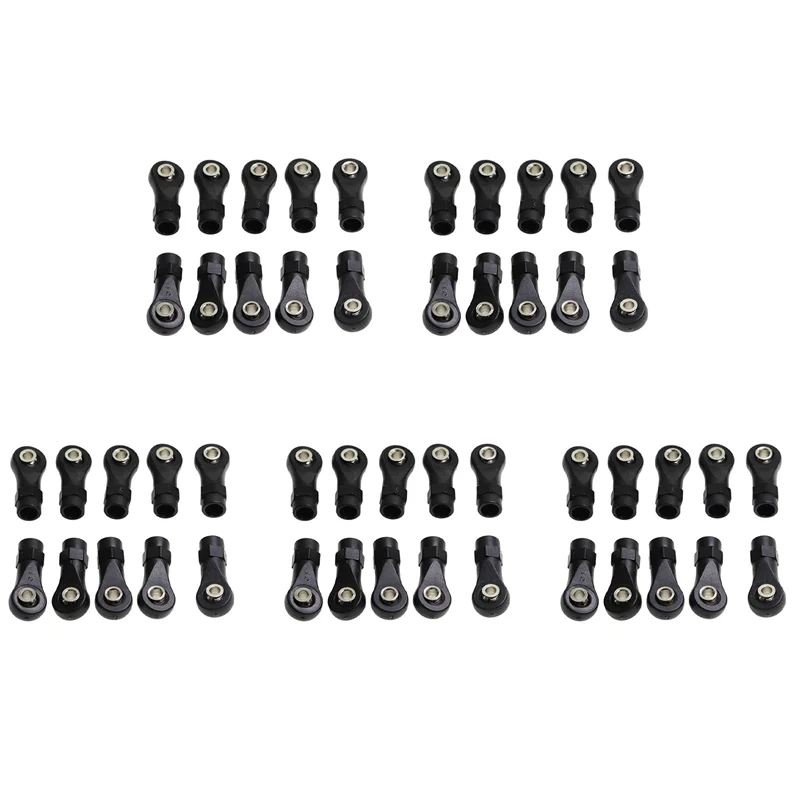 B05C-50Pcs en plastique M4 embout de bielle boules de liaison tête de Joint pour 1/10 RC voiture chenille axiale Scx10 II 90046 Traxxas Trx4,C