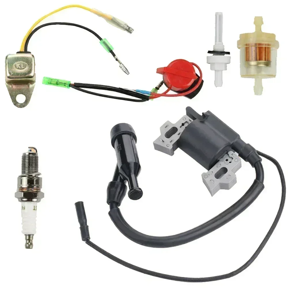 

Magneto For Honda GX200 GX110 GX140 5.5HP 6.5HP Parts Spark Plug Ignition coil kit Low Oil Sensor Alert