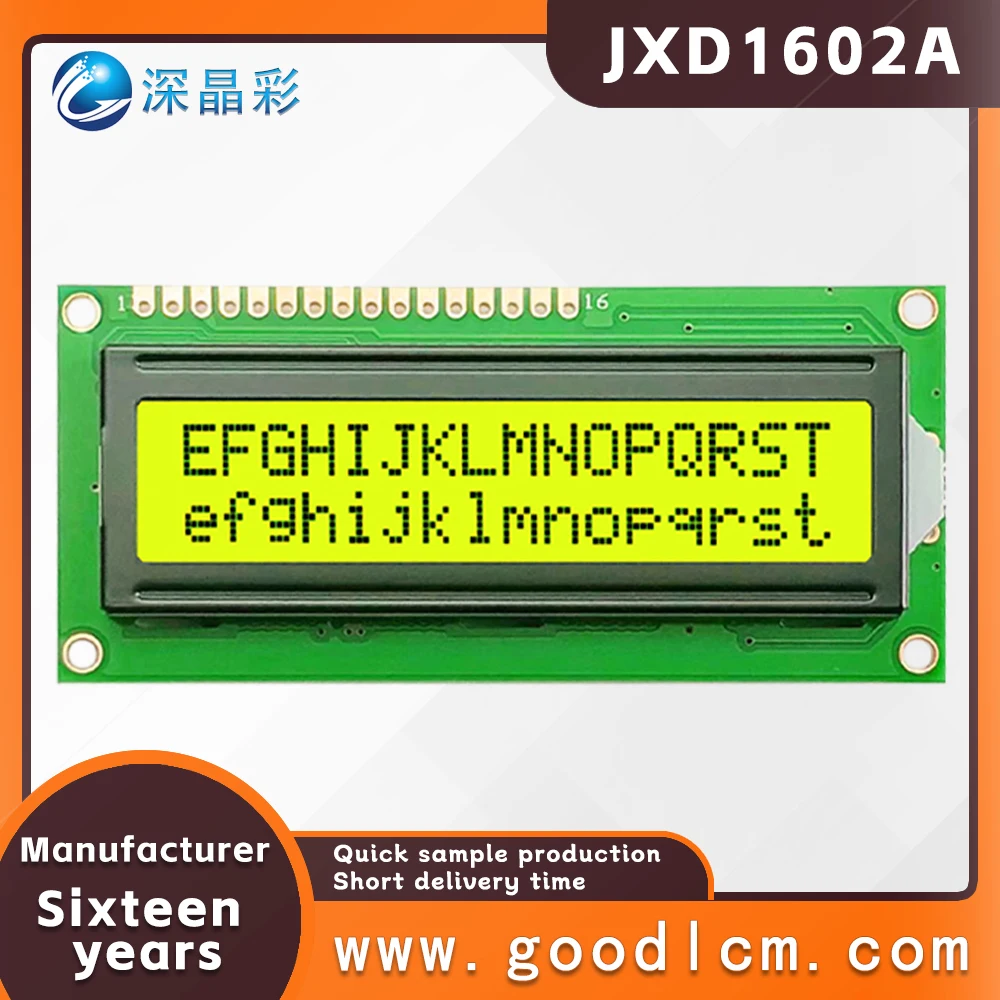 1602a 2X16 Lcd Display 16X02 I2c Lcd Module Hd44780 Drive Meerdere Modus Kleuren Zijn Beschikbaar 5.0V Of 3.3V Power Stn Geel