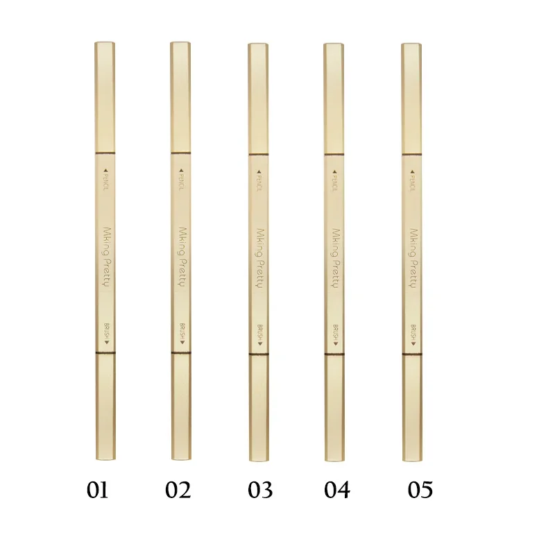1/2/5pcs Doppia Testa Matita Per Sopracciglia di Lunga Durata Impermeabile 5 Colori Eye Brow Pen Tinta Mascara Migliora Cosmetici Bellezza Donne