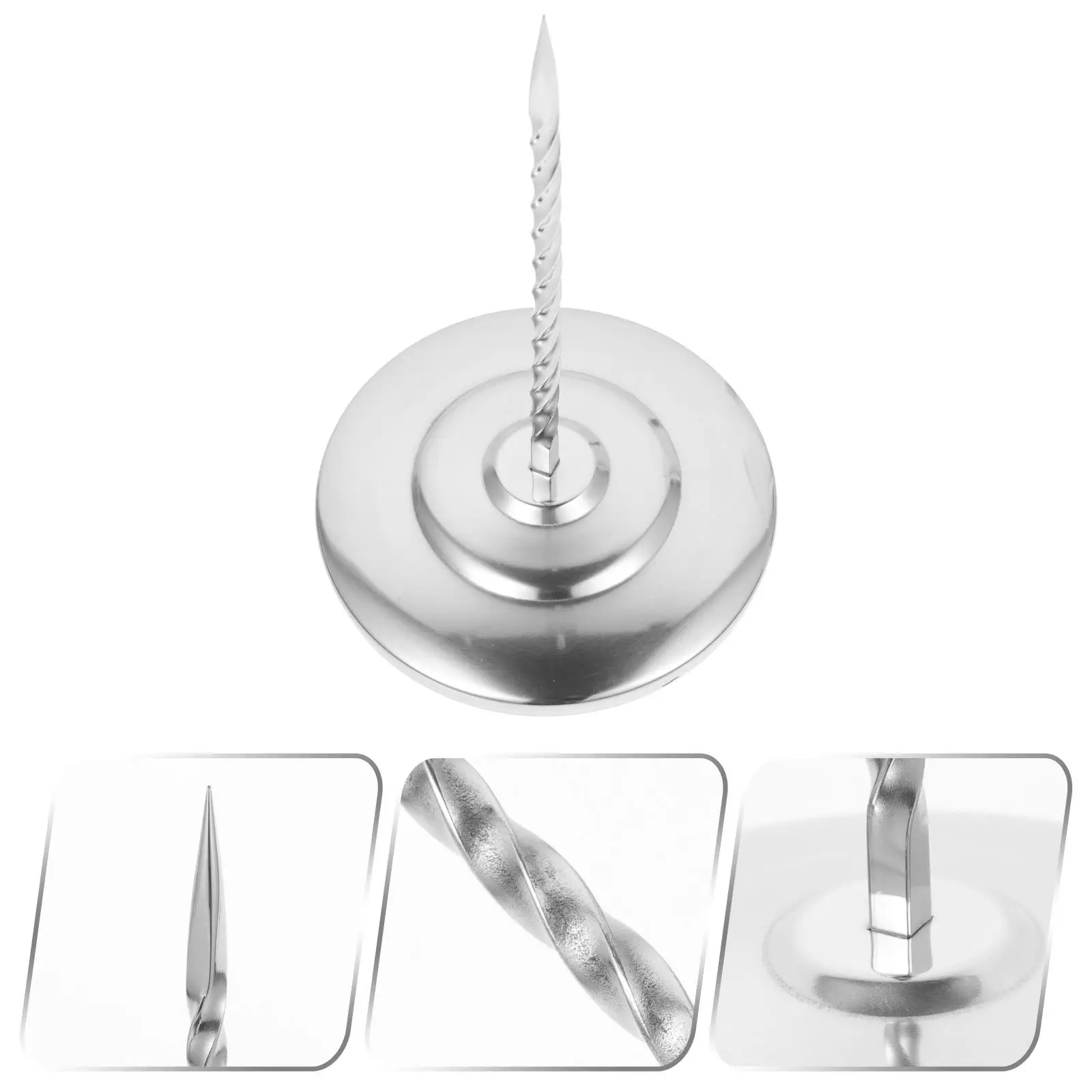Stainless Steel Receipt Stand Spike for Restaurant Bill Check Desktop Bill Holder Stand Silver Color Kitchen Office Use