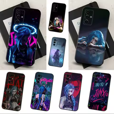 Arcane Animation J-Jinx Phone Case For Samsung Galaxy A91,A80,A73,A72 ,A71,A53A52,A32 ,A31A22,A21s,A20,Black Cover