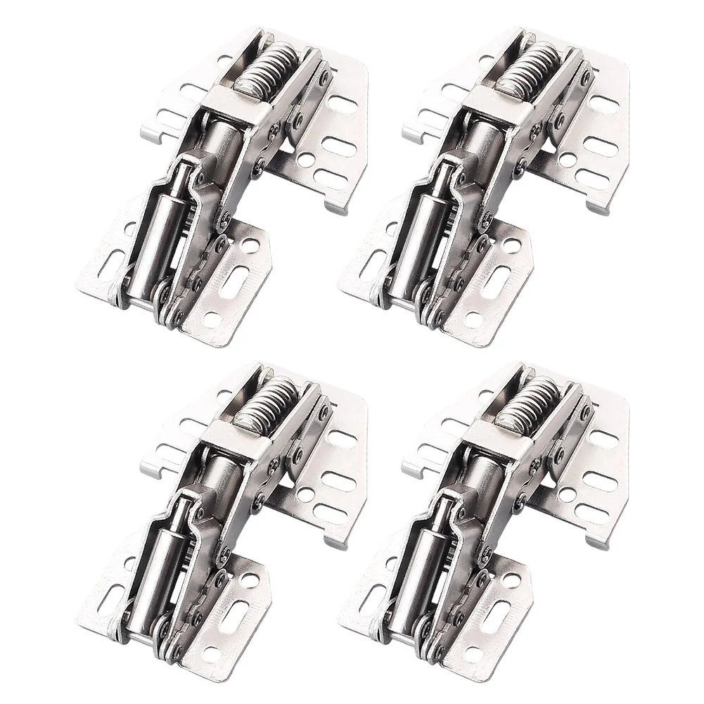 Stainless Steel Self Closing Hinges for Kitchen Cabinet Doors for RV for camper Van Automotive Use 4 Piece Hardware Set