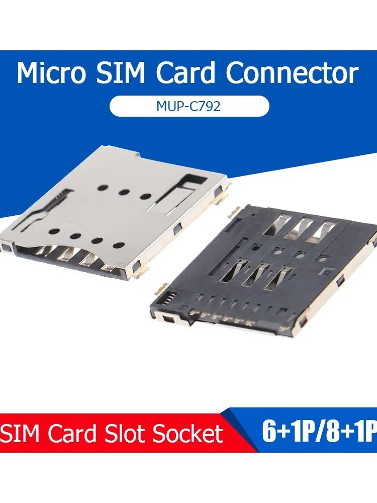 2 sztuk MUP-C792 oryginalna karta Micro SIM złącze łatka Self-piercing 6 + 1 P gniazdo karty SIM gniazdo — zdjęcie 2