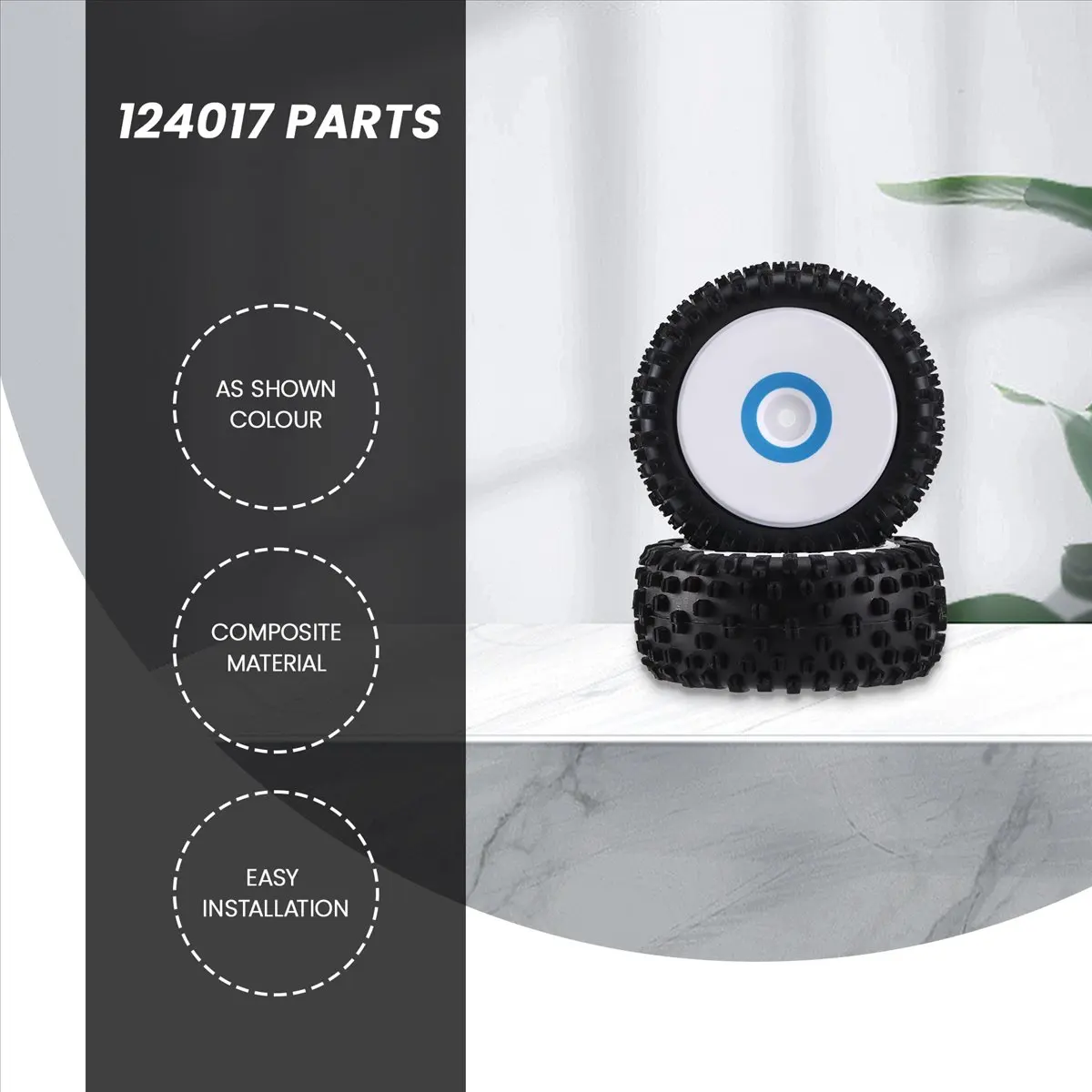 ABST 4Pcs Front and Rear Tires Wheel Tyre for 124017 1/12 RC Car Upgrade Parts Spare Accessories view 4