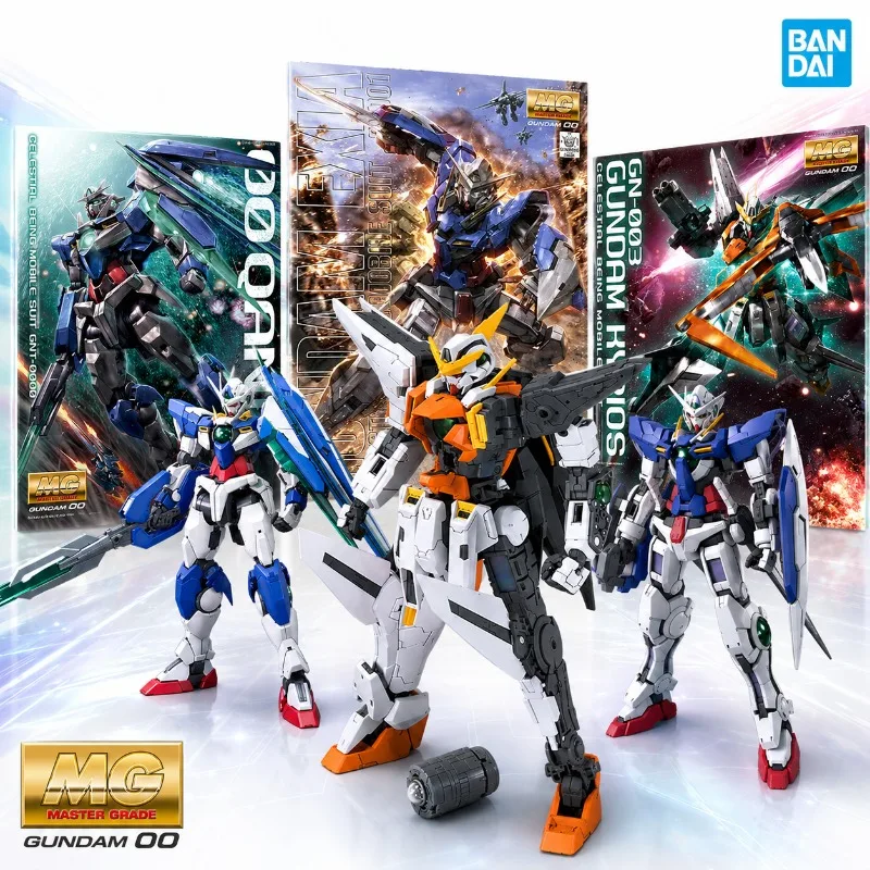

Bandai Original Gundam 00 Master Grade Assembly Model Kit Action Figures MG 1/100 Exia Kyrios QanT Celestial Being Toys Gift