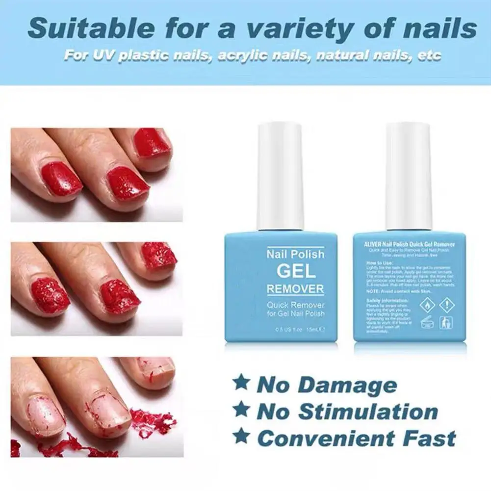 15Ml Magische Verwijderaar Nagellak Verwijderaar Uv Gel Polish Delete Magic Burst Nail Gel Remover Semi Permanente Lak Lak Nagellak Nagel