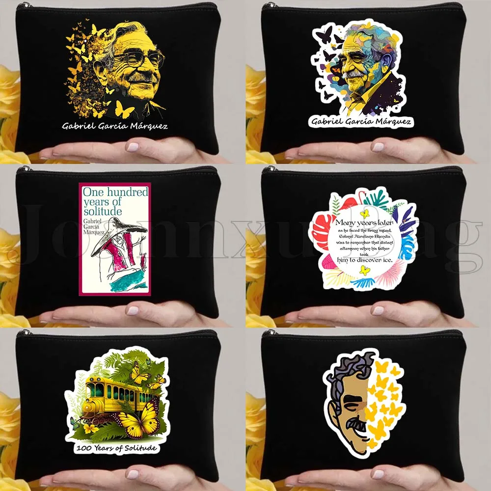 

Эстетичный косметический мешочек/пенал на молнии с дизайном «Сто лет одиночества» Габриэля Гарсиа Маркеса, подарок для любителей литературы
