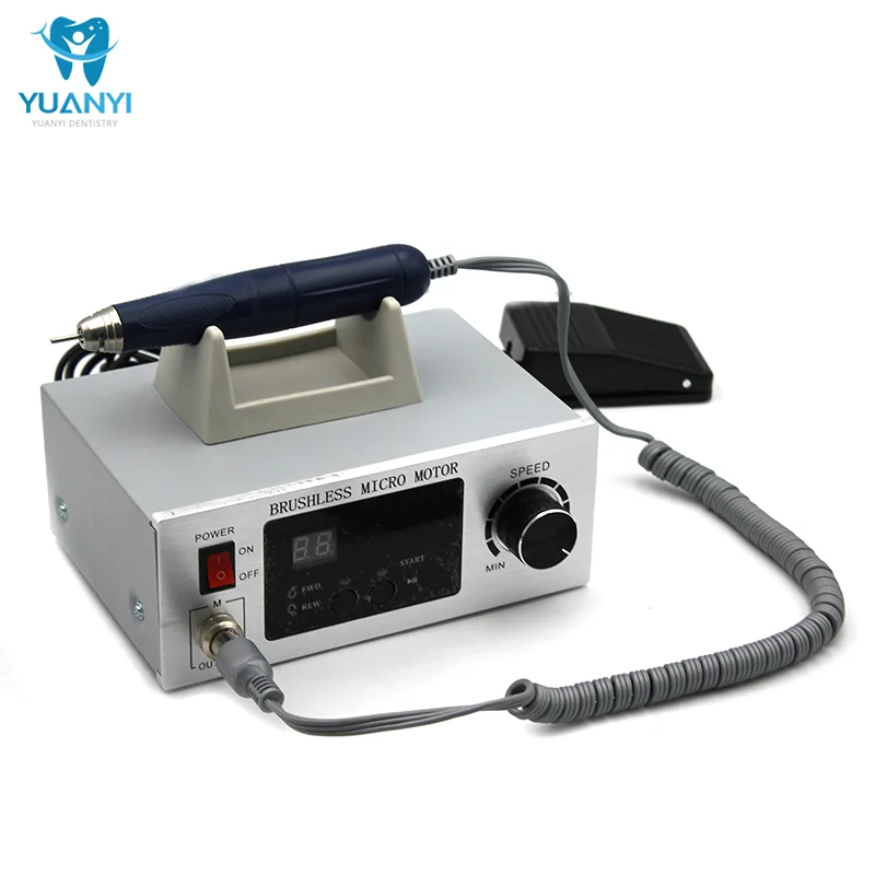 70000 RPM Dental Micromotor Brushless Micro Motor Polishing Machine Pedal Control Speed Dental Laboratory Diamond Nail Polisher