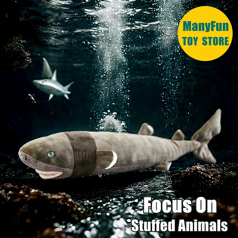 Cookie Cutter Shark Plush Toy Realistic Cigar Shark Plushie Lifelike Dogfish Stuffed Animal Isistius Shark Simulation Doll Toy