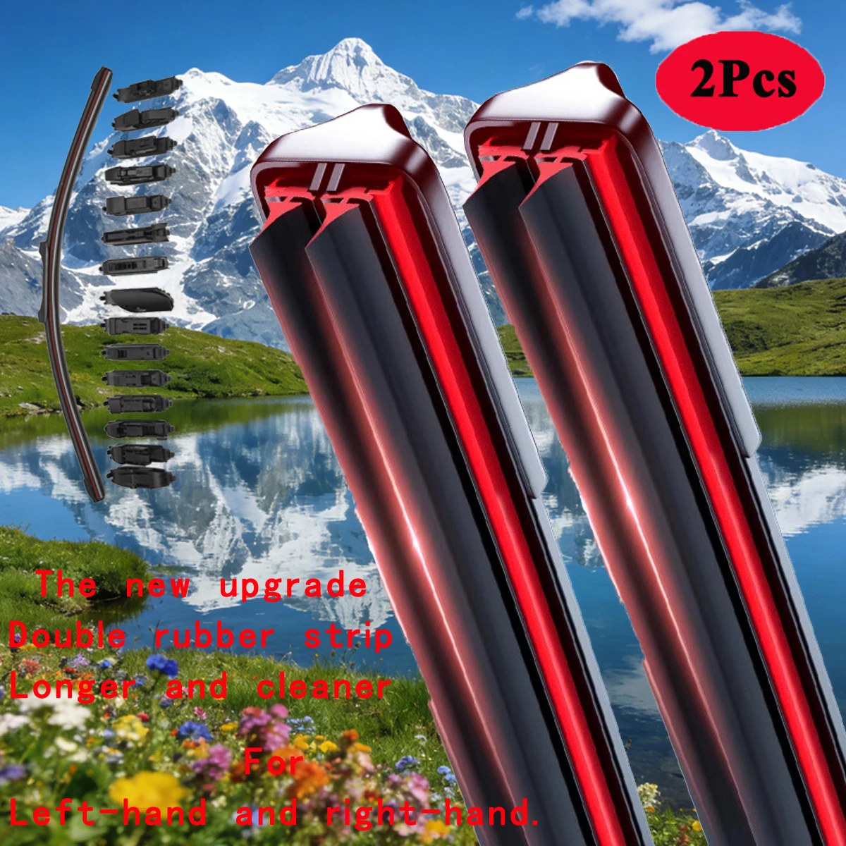 

For Peugeot 407 Coupe Sedan Estate 6C 6D 6E 2004 2005 2006 2007 2008 2009 2010 2011 2012 Double Rubber Car Winshield Wiper Blade