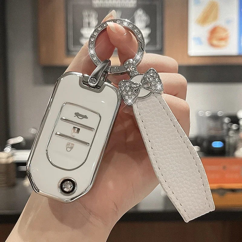 

Car Remote Key Case Cover Shell For Honda CRV XRV CR-V Civic HRV Car Crider Odyssey Pilot Fit Accord Protector New TPU