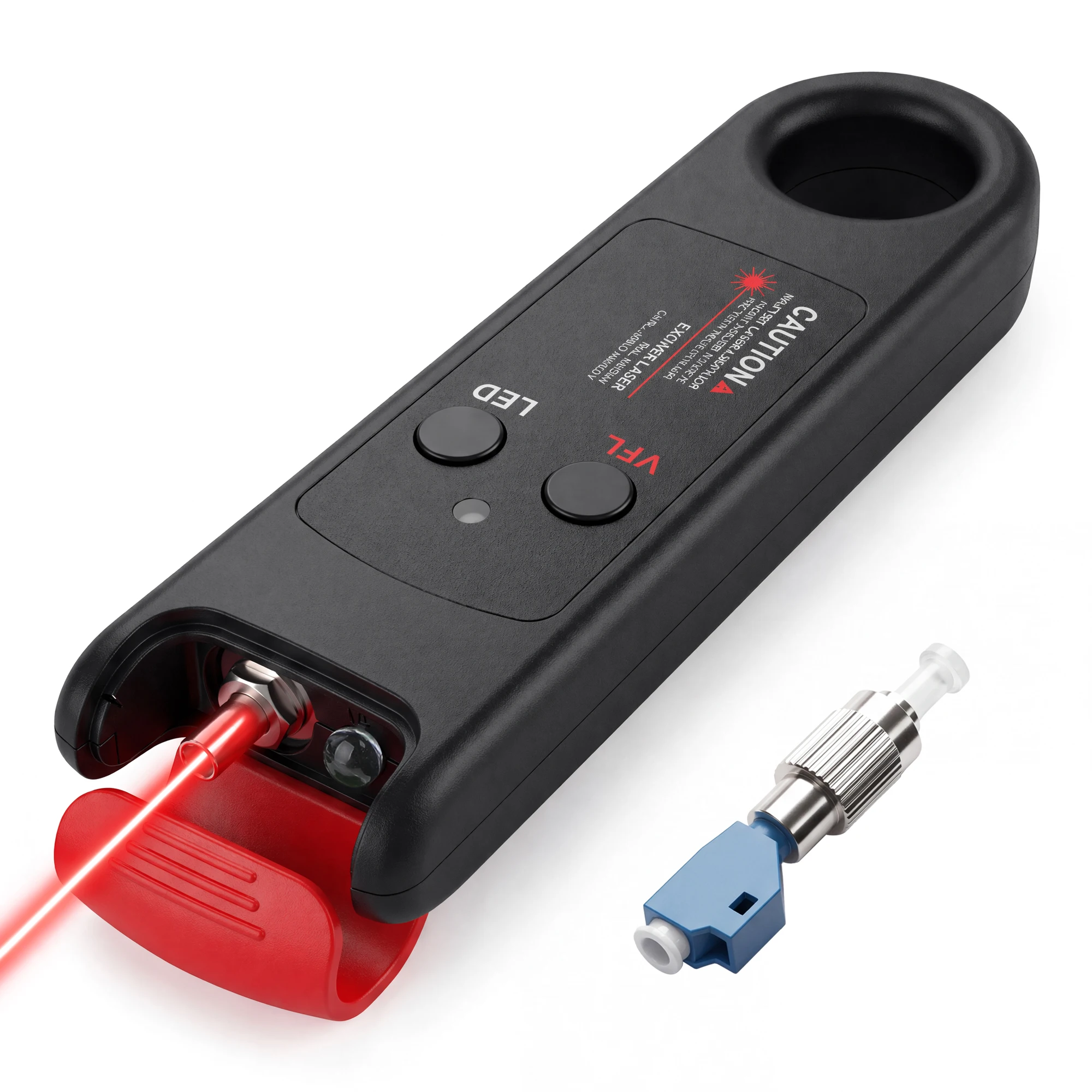 650nm Wiederaufladbarer Optischer Faserpointer, Glasfaserkabel-Testgerät 15/30/50/80/100KM FTTH Optischer Stift mit LED SC/FC/ST Einstellbares Rotlicht