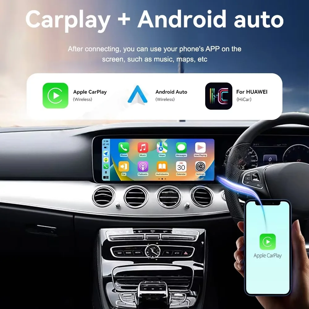 

12,3-дюймовый автомобильный мультимедийный видеоплеер для Mercedes Benz E-class W213 CLS W257 G-class 2016-2025 Android AUTO Carplay GPS-навигация