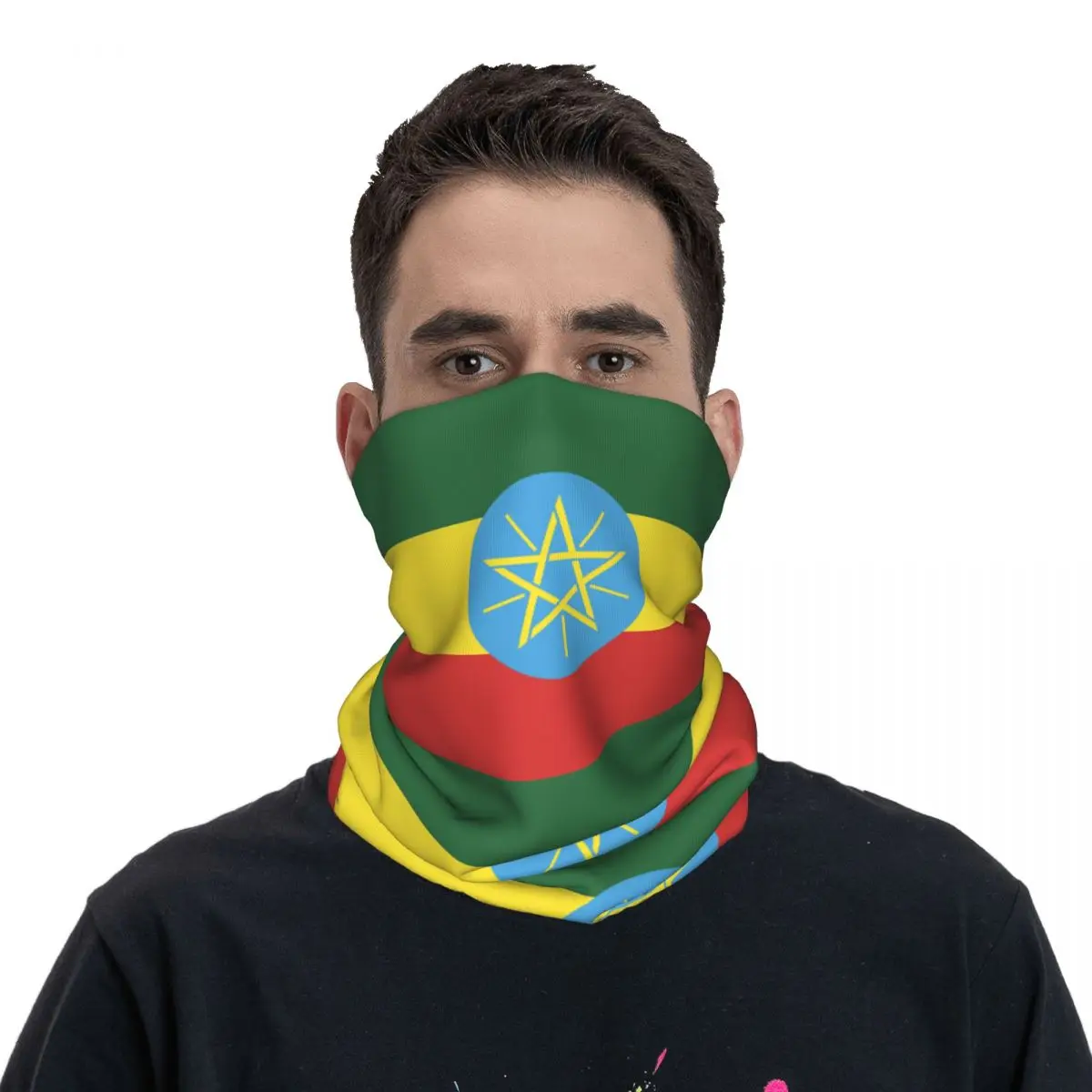 Ethiopia Flag Mask Scarf Neck Indian Motorbike Bandana Multifunctional Riding Balaclava Breathable