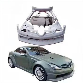 Suitable for MercedesBenz SLK 04-11 Carbon Fiber Front and Rear Spoilers Side Skirts Trunk Lid Front and Rear Body Kit