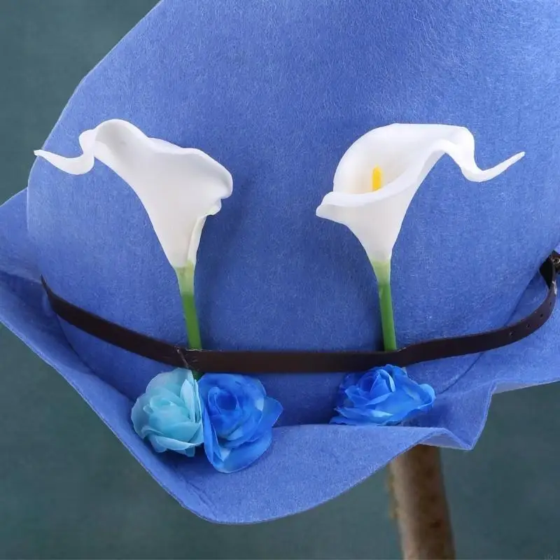 Mũ phù thủy xinh đẹp Tháp chuông sáng tạo Mũ thuật Mũ phù thủy Hoa nhân tạo