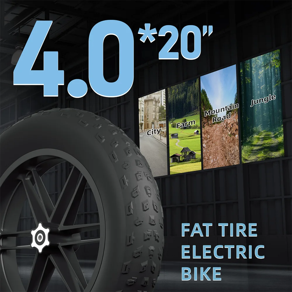 DEEPOWER QS7 Adult Electric Bike 1500W 48V 60Ah Dual Battery Off-Road Electric Bicycle 20 Inch Dual Suspension All-Terrain Ebike