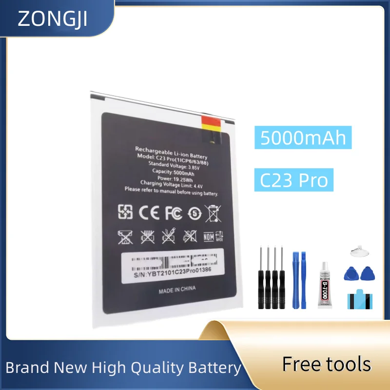 

Новый аккумулятор C23 Pro 5000 мАч для мобильного телефона + бесплатные инструменты