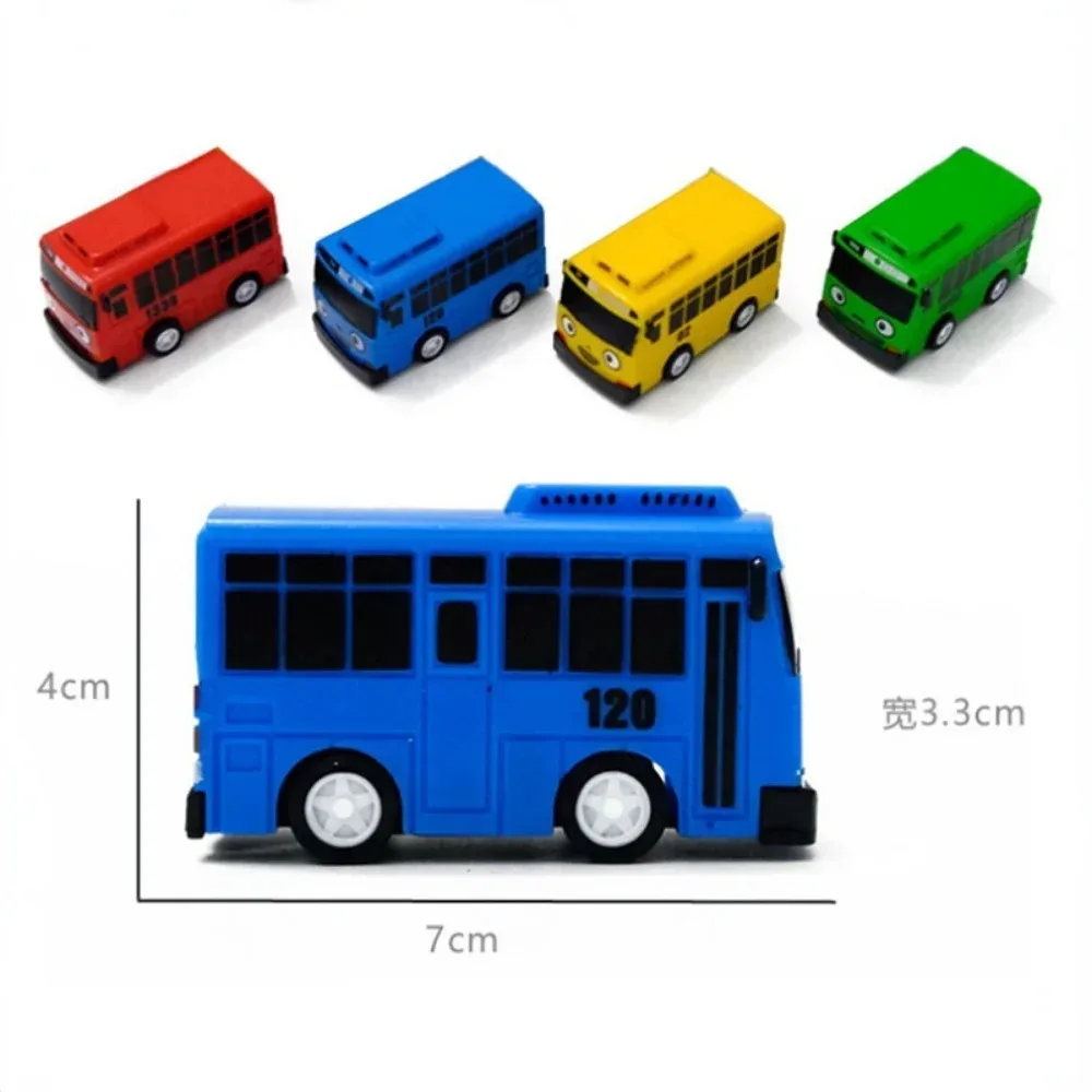 Cartoon Bus Kids Toys Mini Pull Back Car Anime Model Bus Toy Play Vehicles Educational Toy for Children Play Vehicles Boys Gifts