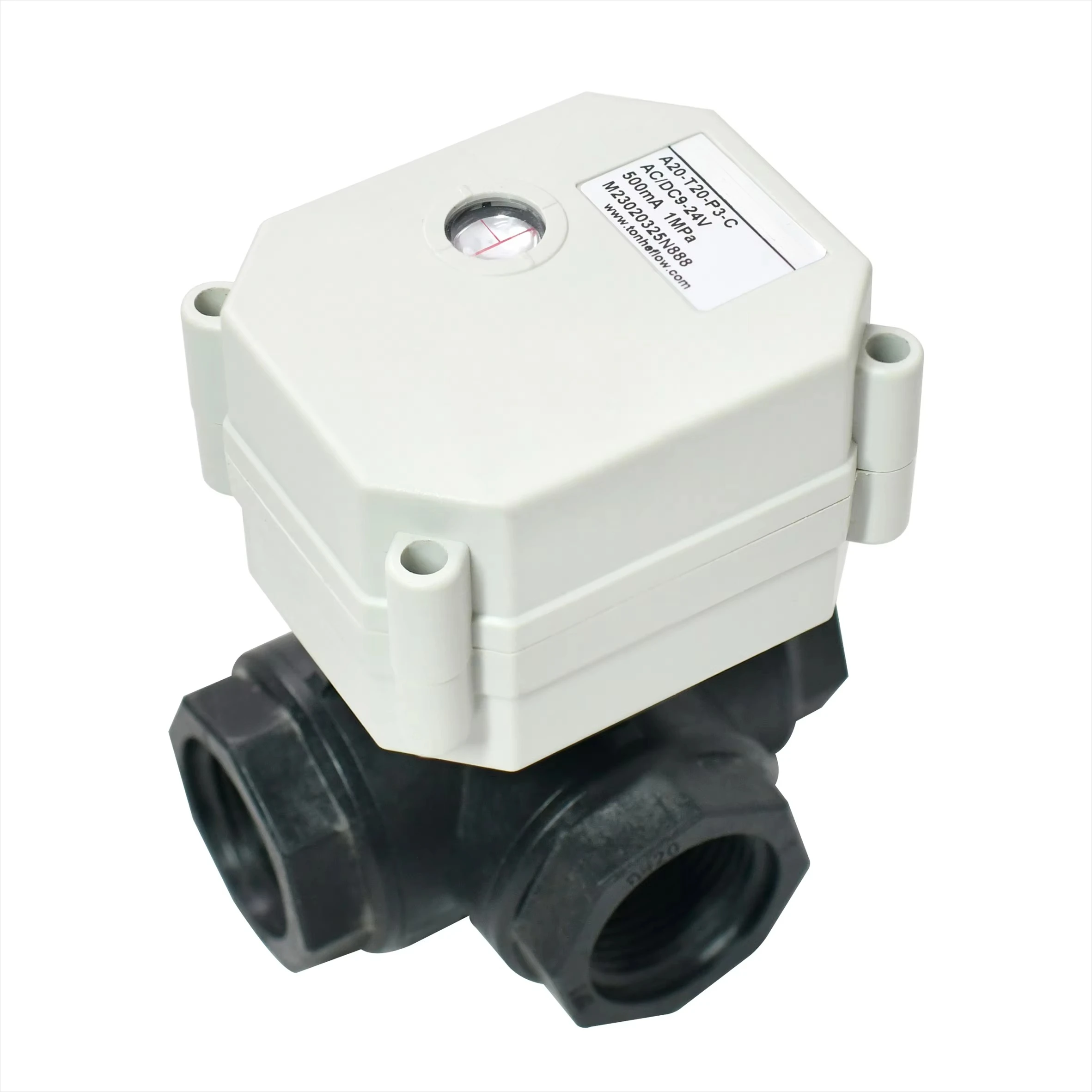 

3 Way AC110-230V N20 3/4'' PPO Plastic Electric Control Motorized Ball Valve