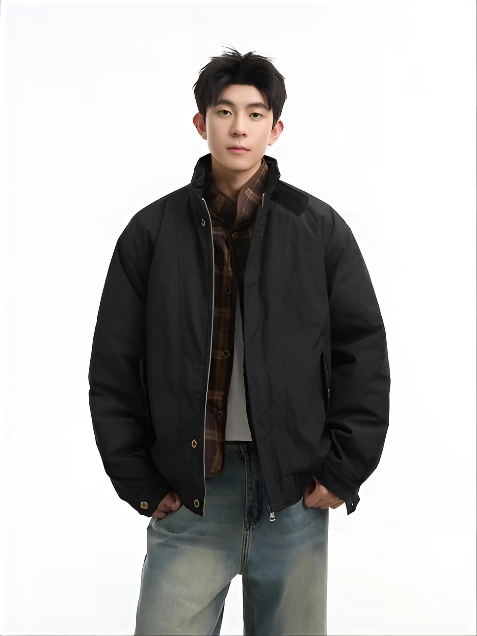 

Мужское пальто с карманами, флуоресцентное, с дизайном автомобиля «Викинги», утепленное, из стального вельвета, асимметричное