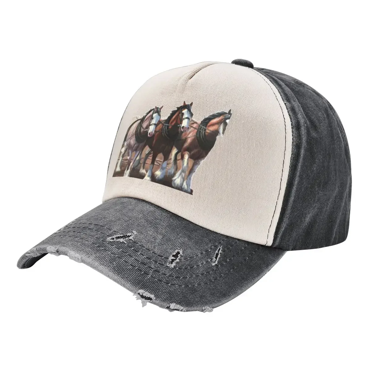 Clydesdale Horses Baseball Cap Beach Outing Hat Man For The Sun Custom Cap birthday Women's Men's