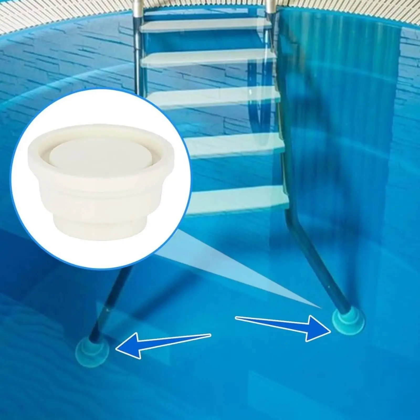 Universal Swimming Pool Ladder Plug 42mm Rubber Replacement Stoppers for Ladder Leg Ends Secure Pool Accessory Parts