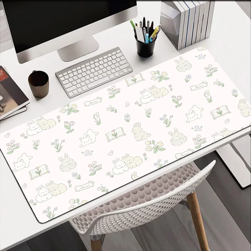 Cat and Garden Art Mouse Pad - Extra Large, Soft and Comfortable, Suitable for Long-Term Use Rabbit Mouse Pad Anime