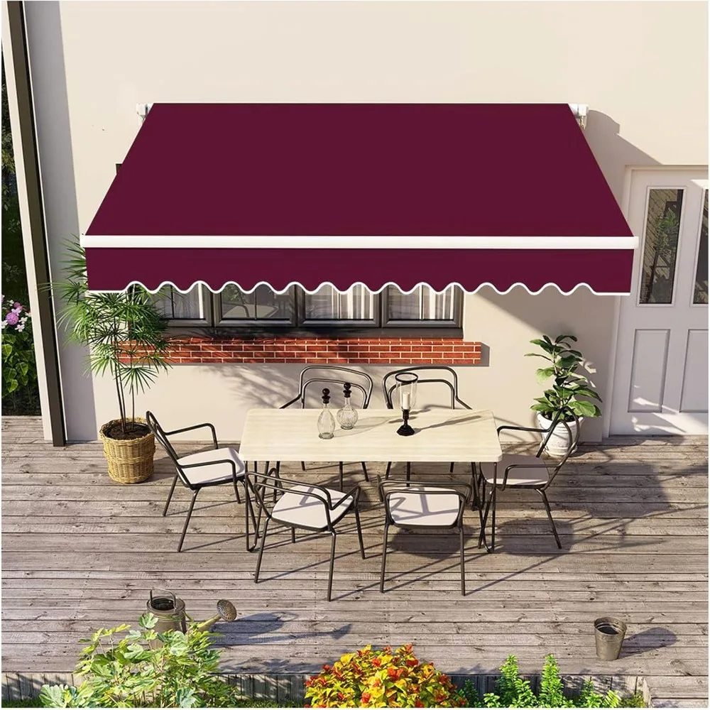

Retractable Patio Awning Fabric (Fabric Only) Replacement Outdoor Sunshade Canopy Awning Cover Water-Resistant Sun Shade Shelter