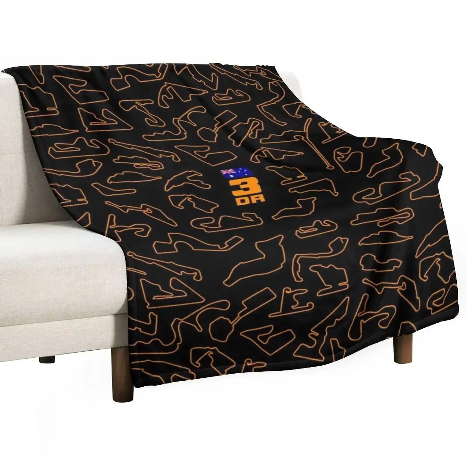 3 - Race tracks patterns Throw Blanket Retros Plush Summer Decoratives Blankets For Baby Luxury Thicken Blankets