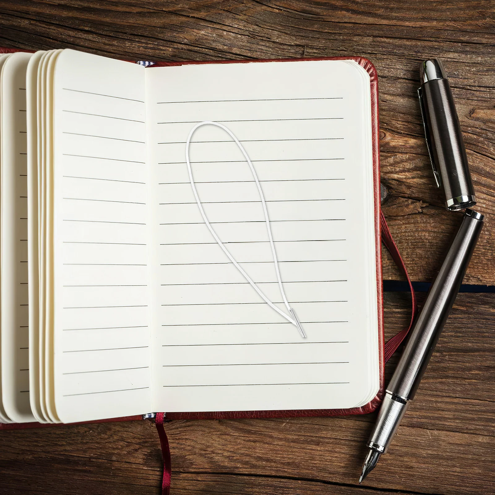 

100pcs Elastic Cord With Metal Ends 4.9" Stretch Loop Band For Diy Masks Hats Menus Badges Books Crafts Binding Rope For