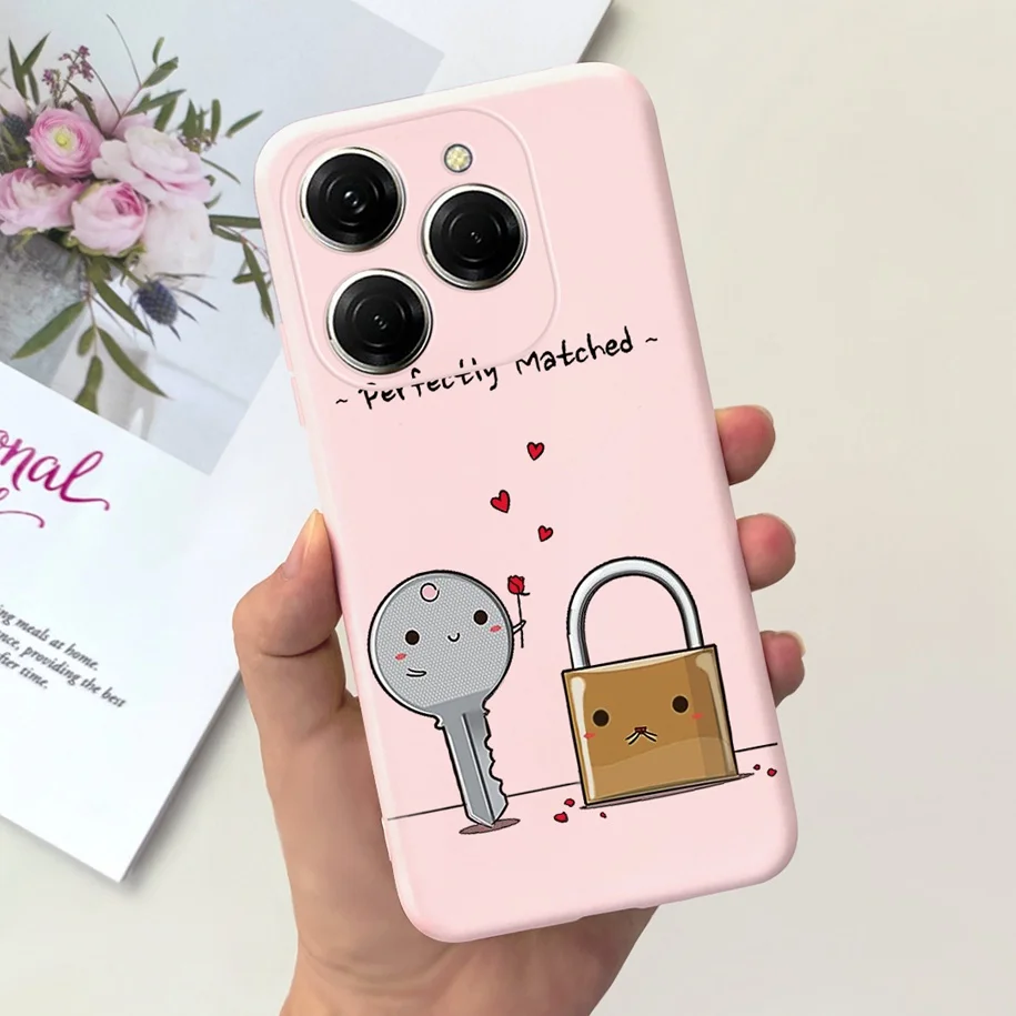 For Tecno Spark 20 Case Spark 20C Cover Fashion Flower Love Heart Shockproof Silicone Bumper For Tecno Spark 20 Pro Spark20 Case