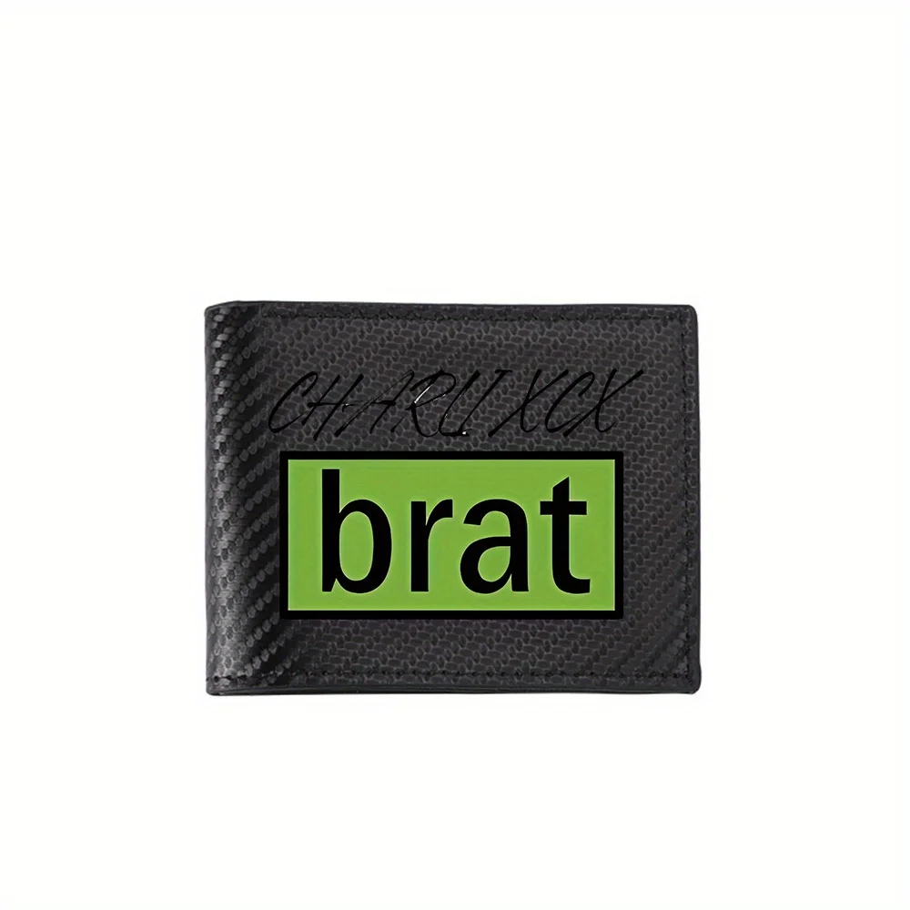 brat in green box and text above Men's Wallets Simple Business Modern Stylish Printing Design Gifts For Father Boyfriend Christm