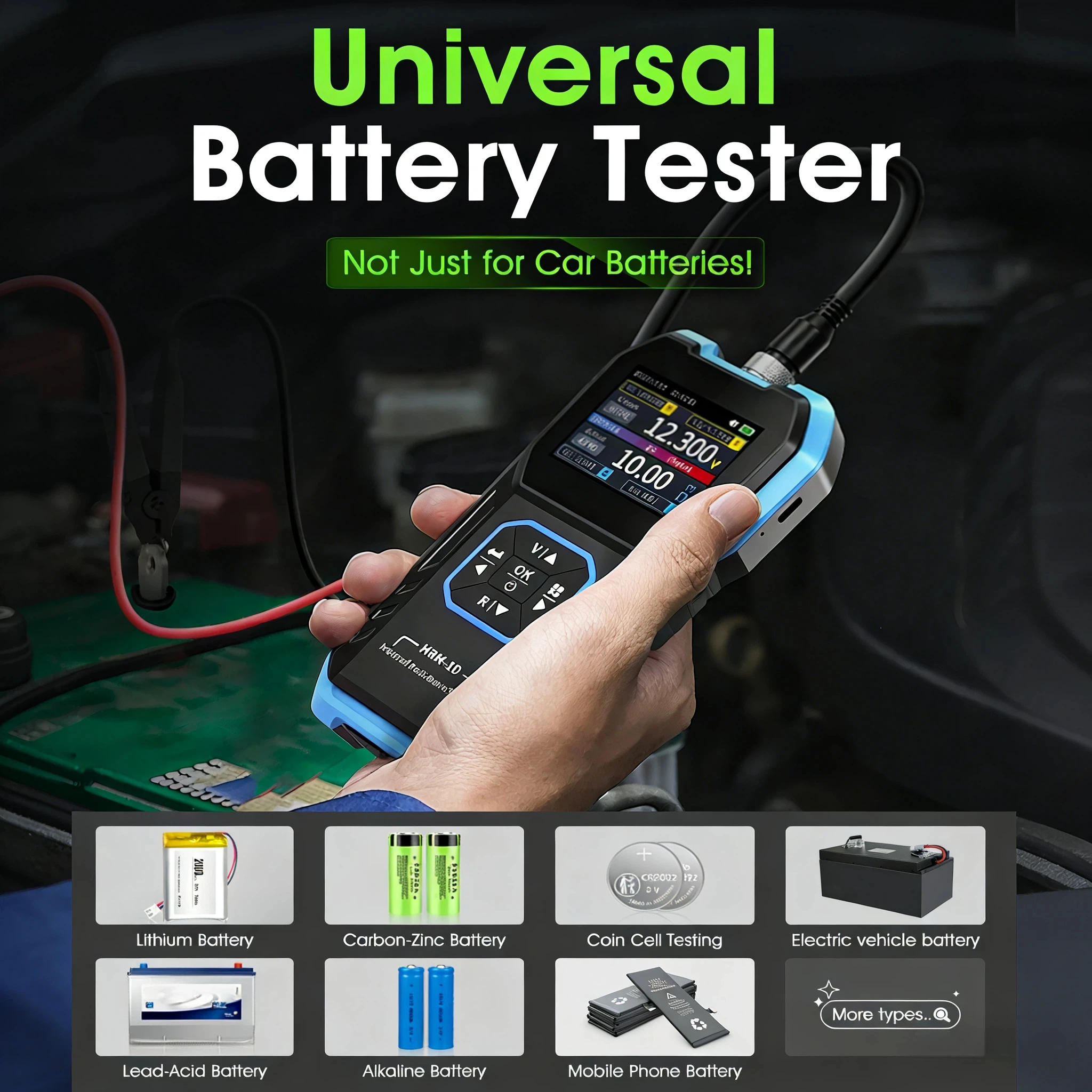 Internal Resistance Tester Internal Resistance Meter 100 V 200Ω Internal Resistance Tester for Li/Lab/Zine Battery etc