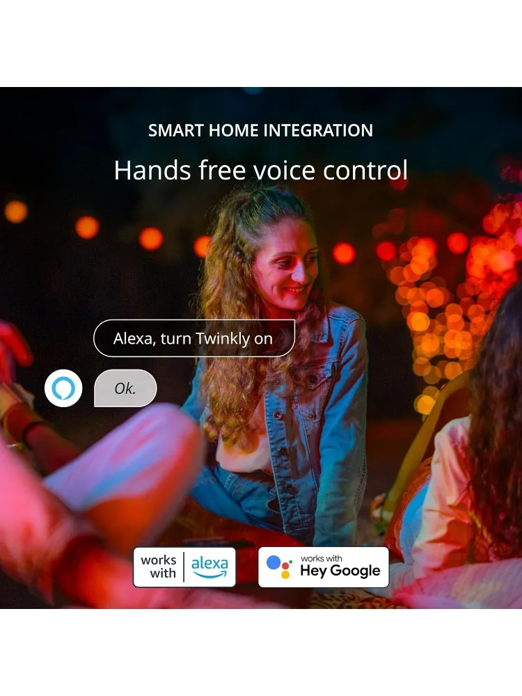 400 LED RGB + branco, corda de luz LED, luzes LED multicoloridas inteligentes internas e externas, LEDs mapeíveis, compatíveis com