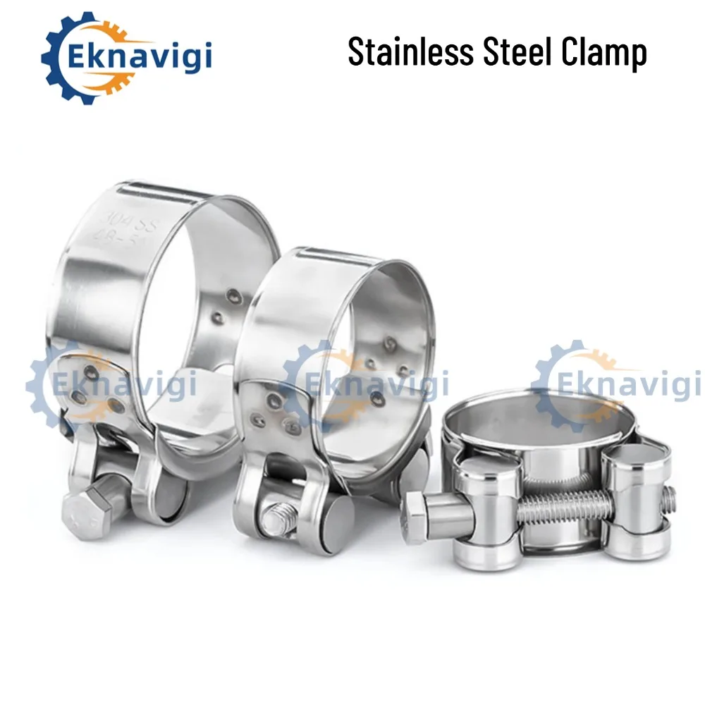 

1PCS 304 Stainless Steel 68-73 74-79 80-85 86-91 92-97 98-103 104-112MM Strong Hoop European Hoop Automotive Oil Pipe Pipe Clamp