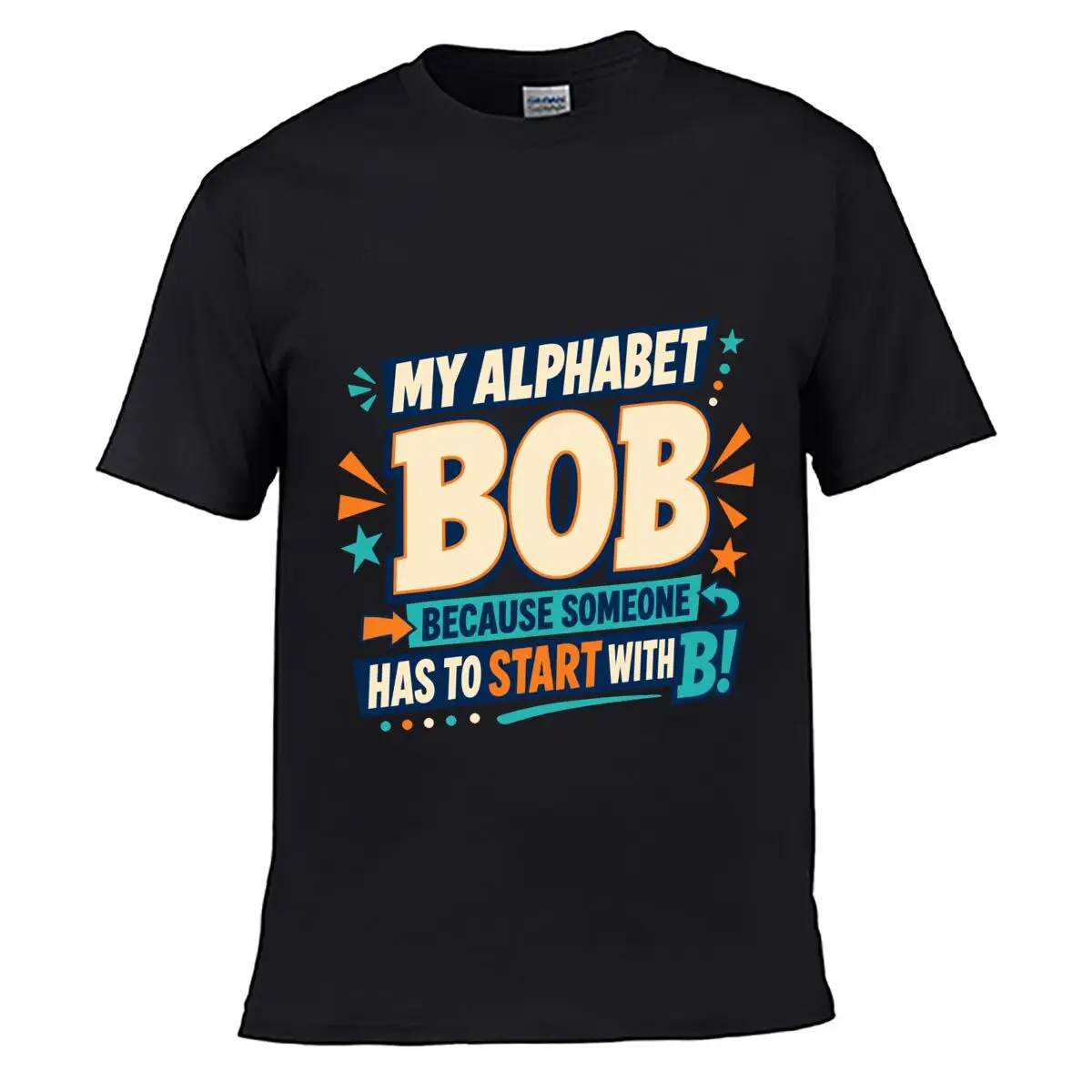 Funny Alphabet Job Quote Typography Men Summer Washed Tee Loose Distressed Top