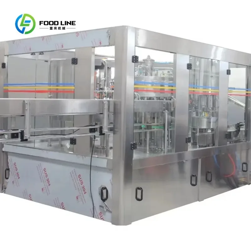 Customized 24 Heads 6000BPH High-quality and Low-cost  Automatic Carbonated Beverage Filling Packaging Machine Production Line