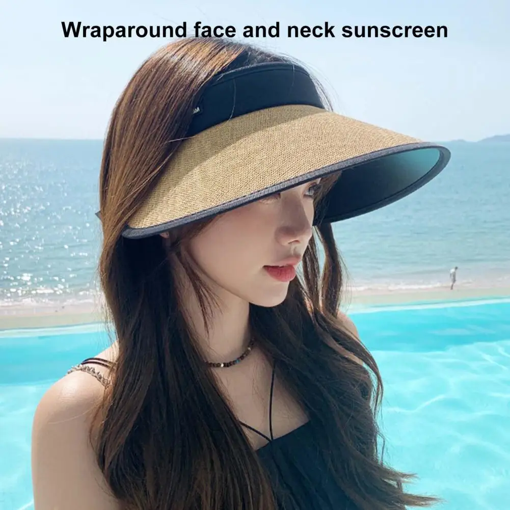 

Convenient Beach Hat Foldable Sports Hat Breathable Summer UV Protection Packable Beach Hat UV-proof