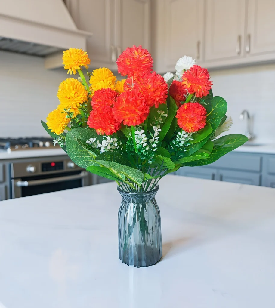 

9 Heads Artificial Flowers Ball chrysanthemum Bouquet room bedroom Home garden plant wedding Birthday Party Christmas decoration